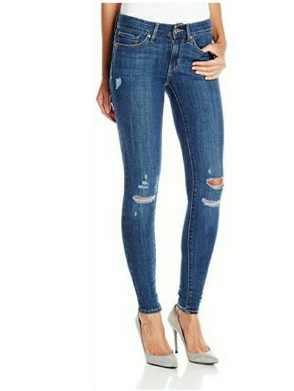 Levi's Distressed Skinny Stretch Jeans Size 25